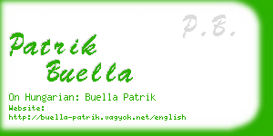 patrik buella business card